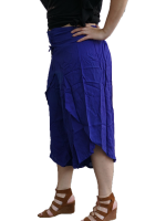 Leichte Wickelhose "Garmee" blau Seite Leichte Wickelhose "Garmee" blau Seite